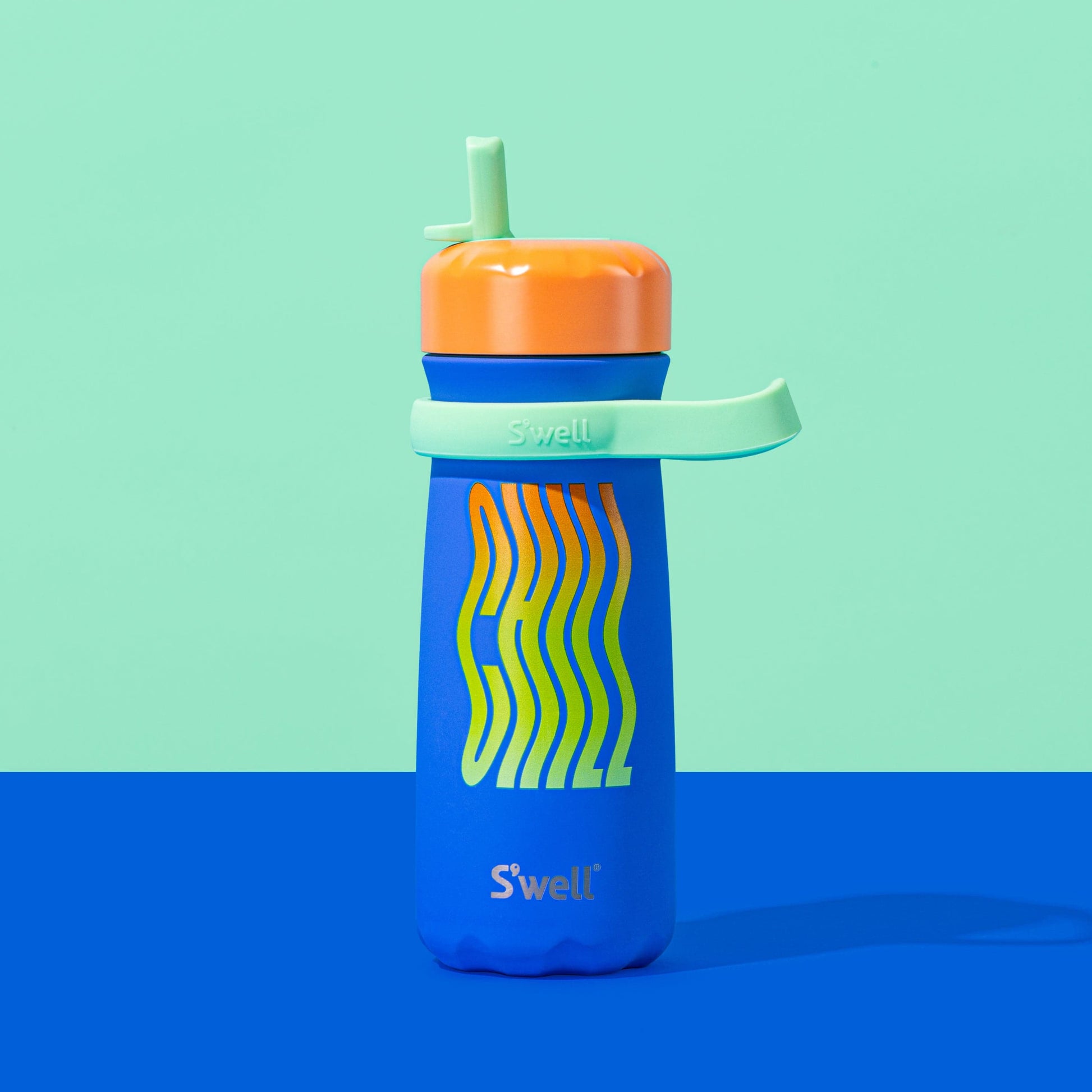 traveler-with-flip-straw-lid-16oz-u2 Swell-Kids-Water-Bottle-Traveler-16oz-Blue-Chill-Beauty.jpg