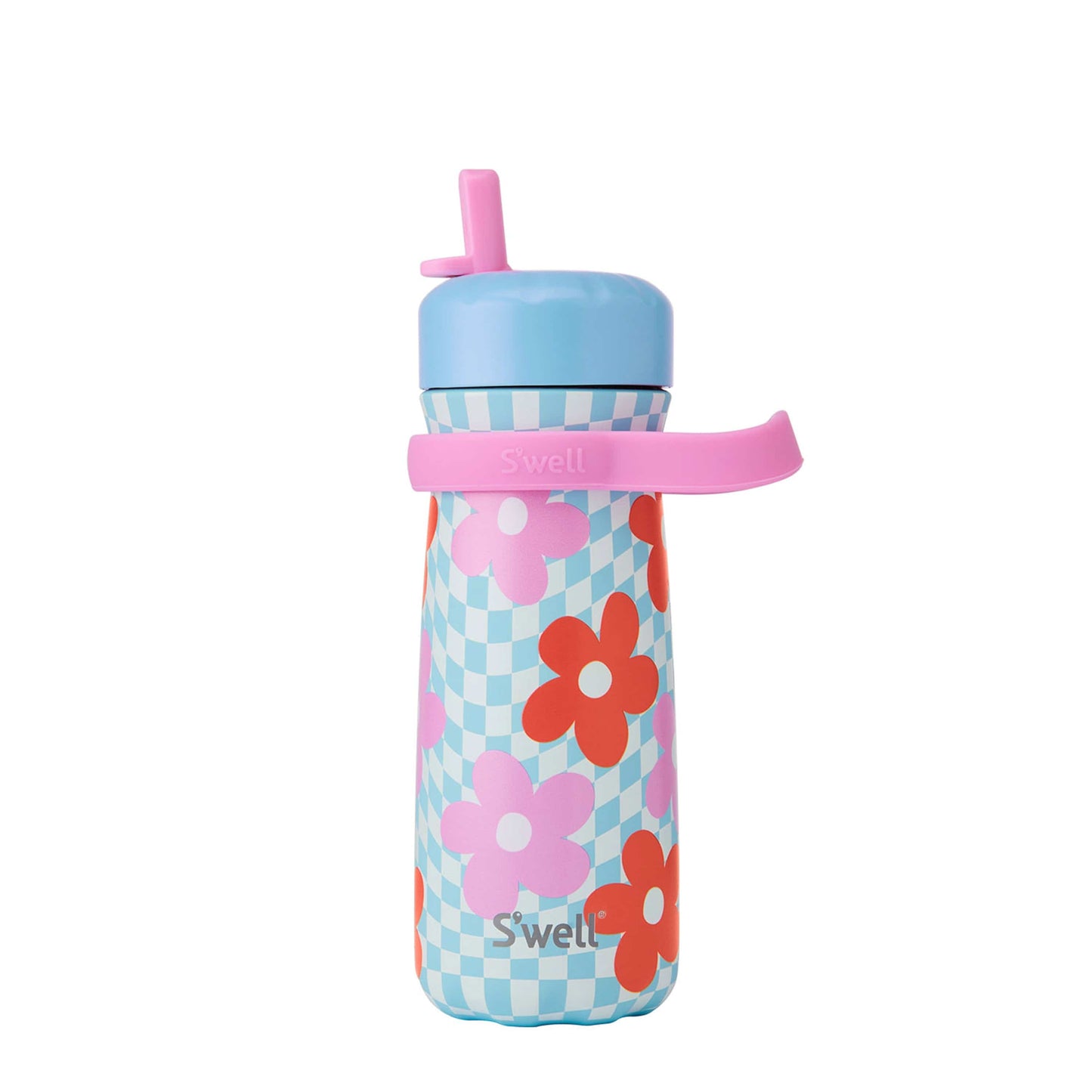 traveler-with-flip-straw-lid-16oz-u2 Swell-Kids-Water-Bottle-Traveler-16oz-Pink-Petal-Front-Lid-Up.jpg