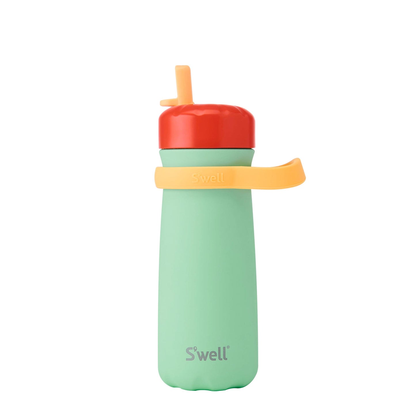 traveler-with-flip-straw-lid-16oz-u2 Swell-Kids-Water-Bottle-Traveler-16oz-Spring-Green-Front-Lid-Up.jpg